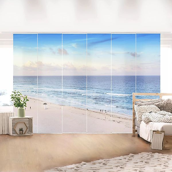 Schiebegardinen Set Natur & Landschaft Cancun Ozean Sonnenuntergang günstig online kaufen