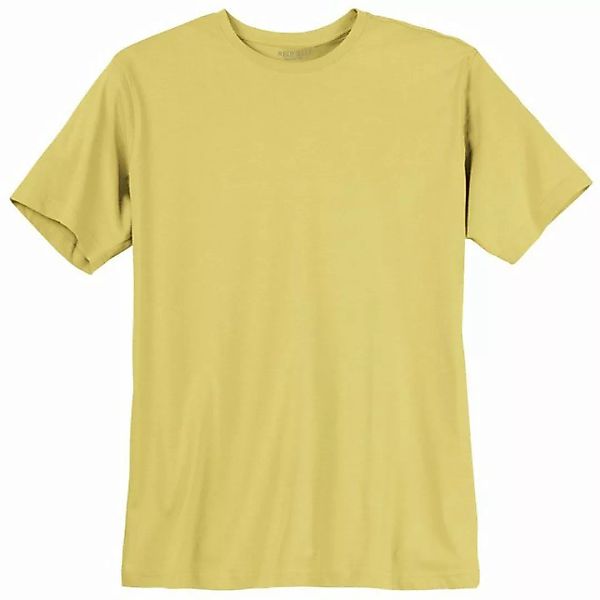 redfield Rundhalsshirt Große Größen Basic Herren T-Shirt hellgelb Redfield günstig online kaufen