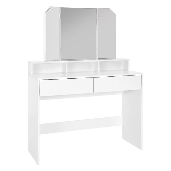 ML-Design Schminktisch mit Hocker 3Tlg Klappspiegel Schubladen 100x40x140cm günstig online kaufen