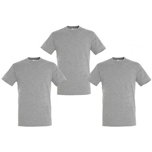 Sols  T-Shirt PACK 3 CAMISETAS NEGRAS COTTON-CUELLO REDONDO günstig online kaufen