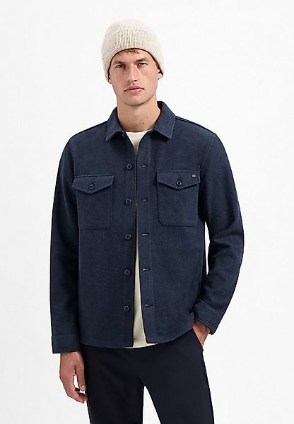 NO EXCESS Langarmhemd No Excess Meliertes Overshirt Overshirt Button Closur günstig online kaufen