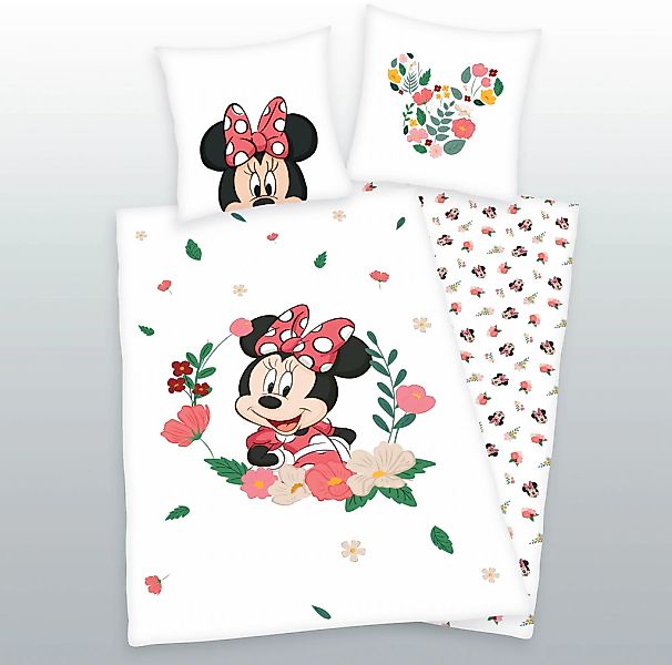 Disney Wendebettwäsche "Disney Minnie Mouse" mit tollem Minnie Mouse Motiv günstig online kaufen