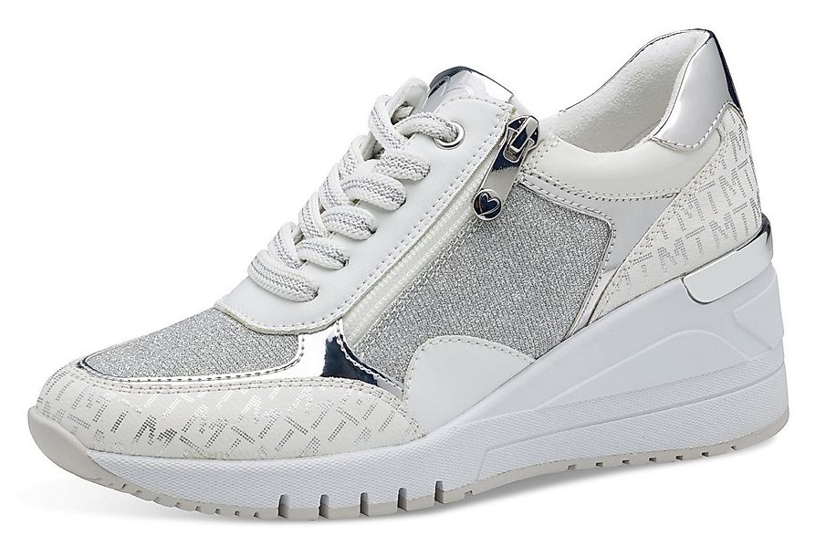 MARCO TOZZI Keilsneaker, Freizeitschuh, Halbschuh, Schnürschuh in veganer V günstig online kaufen