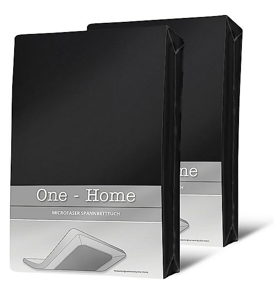 One Home Spannbettlaken, Microfaser, Gummizug: rundum, (2 Stück), Double Pa günstig online kaufen