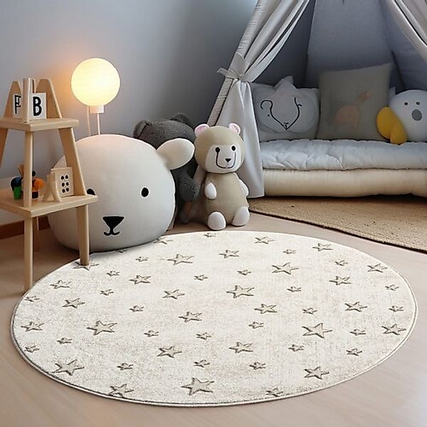 Carpet City Kinderteppich »MARA725«, rund, 11 mm Höhe, Kinderzimmer, Kurzfl günstig online kaufen