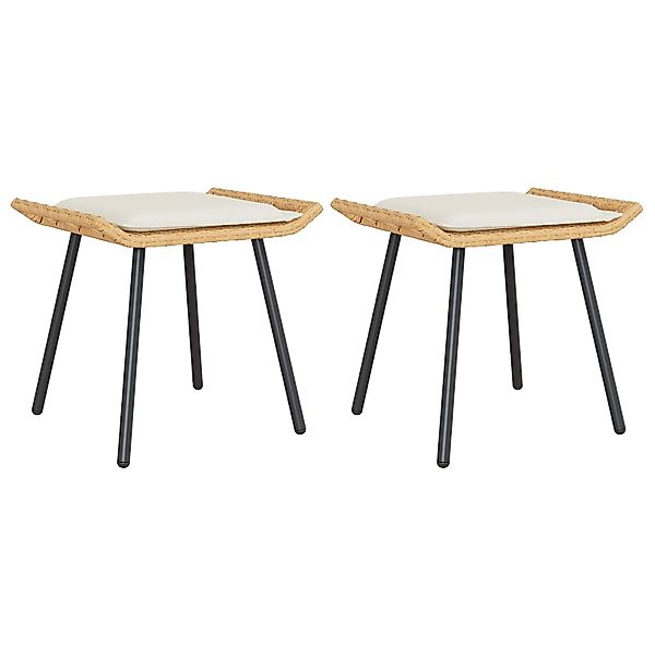 vidaXL Hocker Gartenhocker 2 Stk. Natur günstig online kaufen