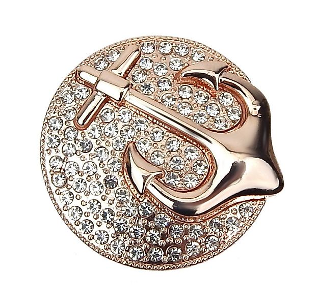 Ella Jonte Brosche, große maritime Glitzer Magnetbrosche mit Anker günstig online kaufen