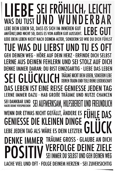 Reinders Poster "Positiv" günstig online kaufen