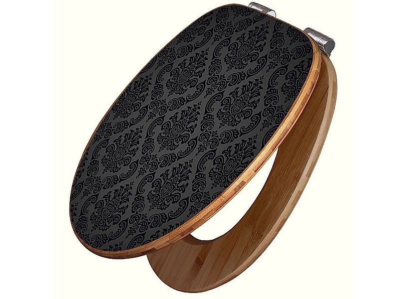 banjado WC-Sitz aus Bambus mit Absenkautomatik Motiv Black Deluxe (umweltfr günstig online kaufen