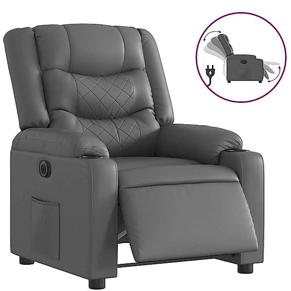 vidaXL Relaxsessel Elektrisch Grau Kunstleder 3206546 günstig online kaufen