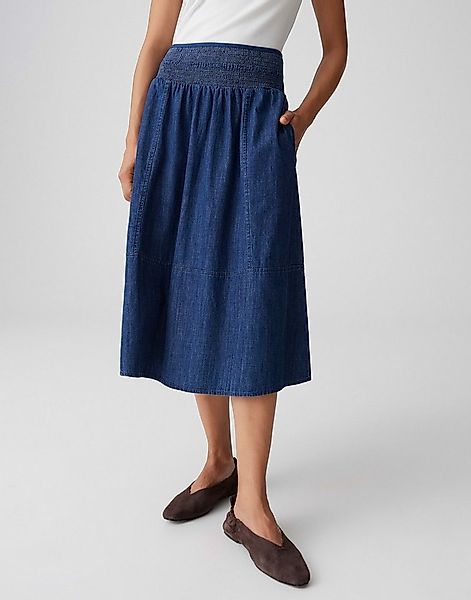 OPUS Jeansrock Ropini aus Denim mit elastischem Komfortbund abgesteppte Tei günstig online kaufen