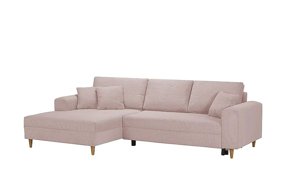 Ecksofa mit Schlaffunktion  Benedita ¦ rosa/pink ¦ Maße (cm): B: 275 H: 91 günstig online kaufen