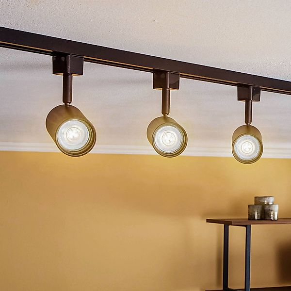 Prios 1-Phasen-Schienensystem Jorell, schwarz, 3-flg., GU10 günstig online kaufen