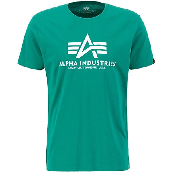 Alpha Industries  T-Shirts & Poloshirts Basic T-Shirt BL - jungle green günstig online kaufen