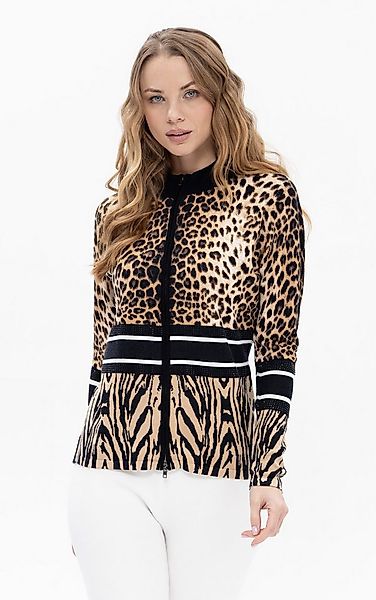 Passioni Cardigan mit Animalmix und Streifendetails günstig online kaufen