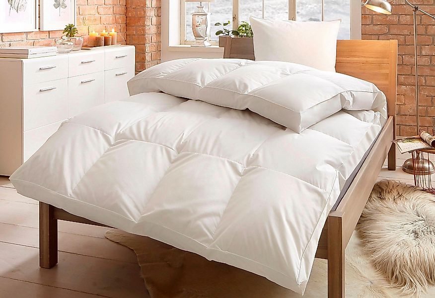 Älgdröm Daunenbettdecke + 3-Kammer-Kopfkissen Tyven, Bettdecke günstig online kaufen