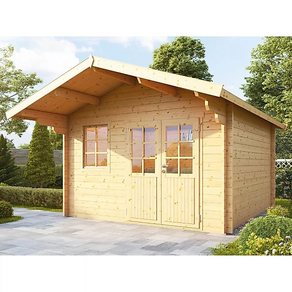 Wolff Finnhaus Holz-Gartenhaus Lisa 44-B XL 420 cm x 500 cm mit Anbaudach günstig online kaufen