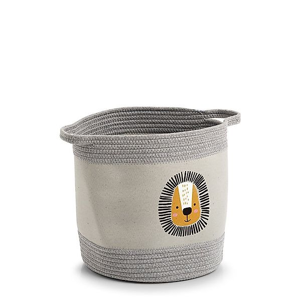 Zeller Present Aufbewahrungskorb Löwe, Baumwolle/Polyester, grau/bunt, günstig online kaufen