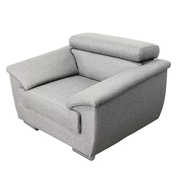 home24 Modoform Sessel Swaine Hellgrau Webstoff 119x78x100 cm (BxHxT) günstig online kaufen