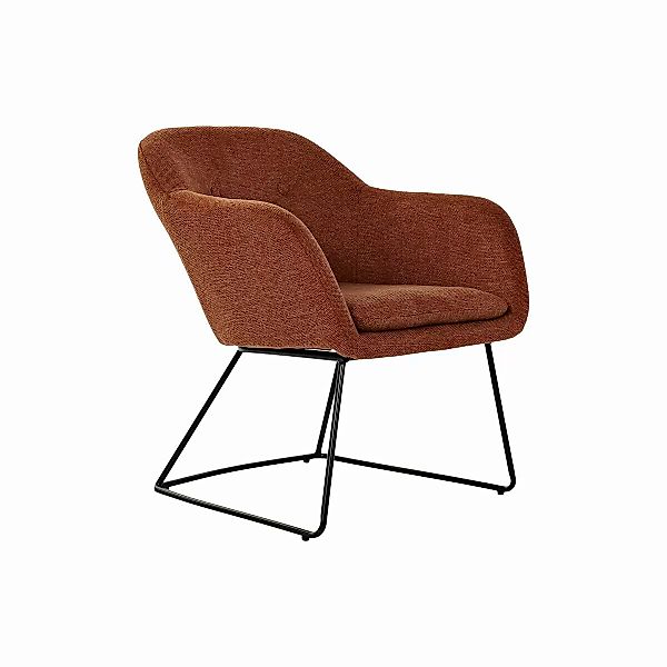 Sessel Dkd Home Decor Schwarz Metall Leinen Terrakotta (63 X 64 X 70 Cm) günstig online kaufen