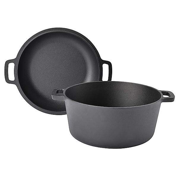 Taino Double Dutch Oven 6L Gusseisen Deckel Allzweck-Kochtopf Schmortopf Do günstig online kaufen