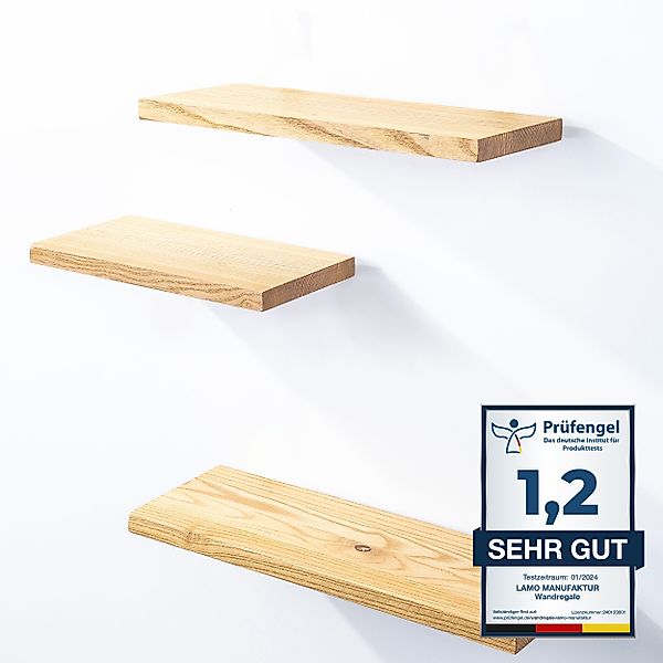 LAMO Manufaktur Wandregal LAMO Manufaktur 3 Stück Wandregal aus Holz 42/36/ günstig online kaufen