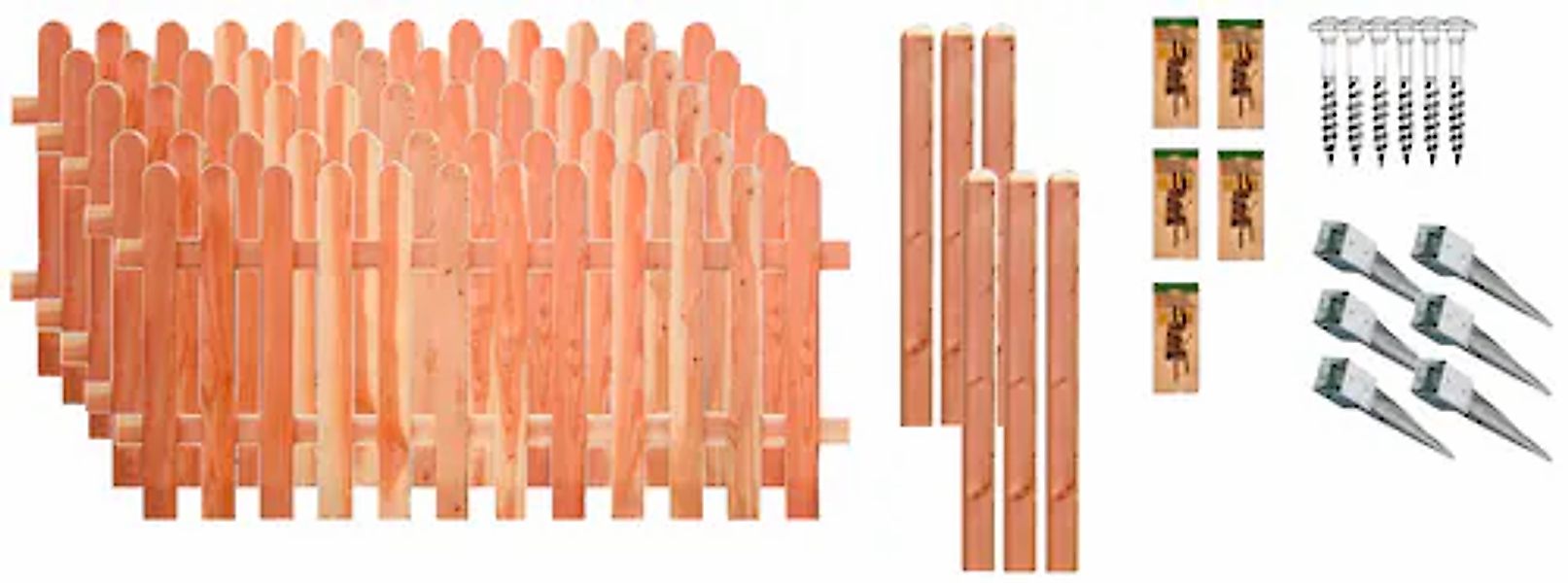 Tetzner & Jentzsch Lattenzaun »Austin 3« 5 Elemente, LxH: 954x80 cm günstig online kaufen