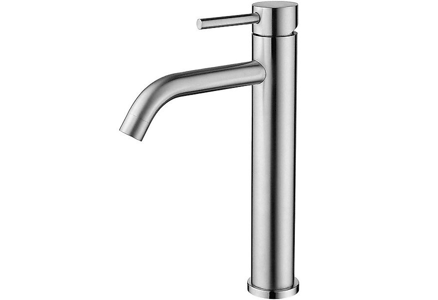 AICA Waschtischarmatur Wasserhahn Bad, Hoch Waschtischarmatur in Spotresist günstig online kaufen