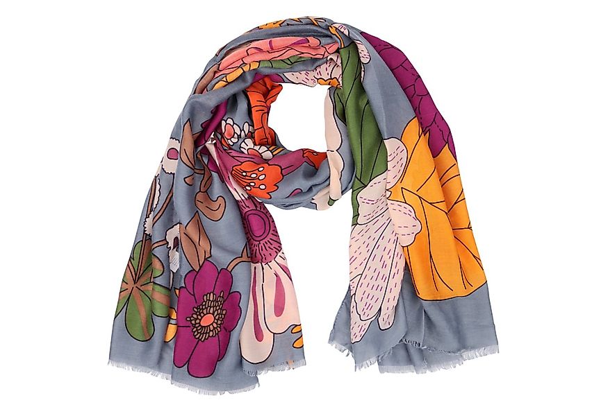 MIRROSI Modeschal Weich XXL ca.85x180cm Schal Bunt Blumen, (Kollektion Herb günstig online kaufen