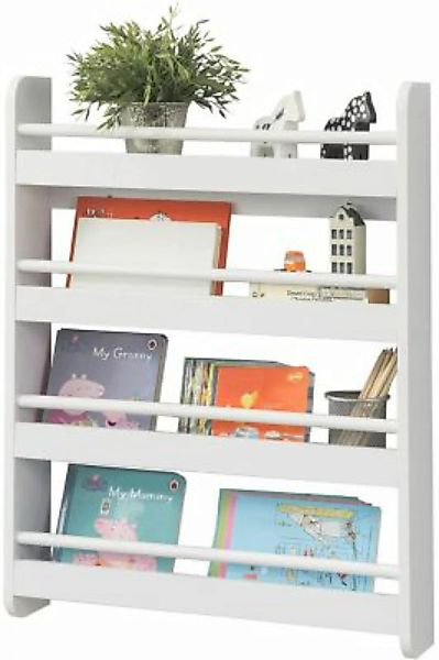 SoBuy® Kinderregal Bücherregal Kinder, Aufbewahrungsregal mit 4 Ablagen wei günstig online kaufen