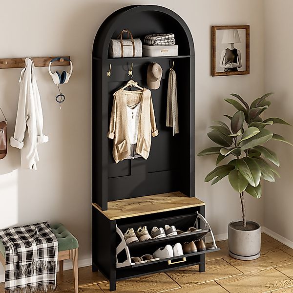 HAUSS SPOLE Garderoben-Set mit Schuhregal,Flurgarderobe Garderobenschrank günstig online kaufen