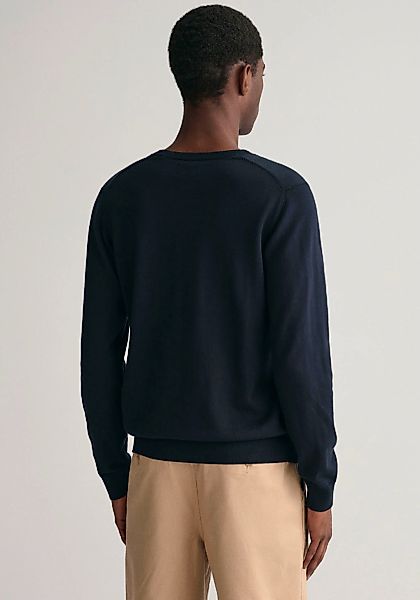Gant Pullover V-Ausschnitt Jeans Blau - Größe 3XL günstig online kaufen