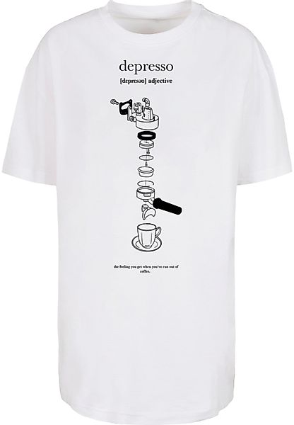 MisterTee T-Shirt "MisterTee Ladies Depresso Oversized Boyfriend Tee", (1 t günstig online kaufen