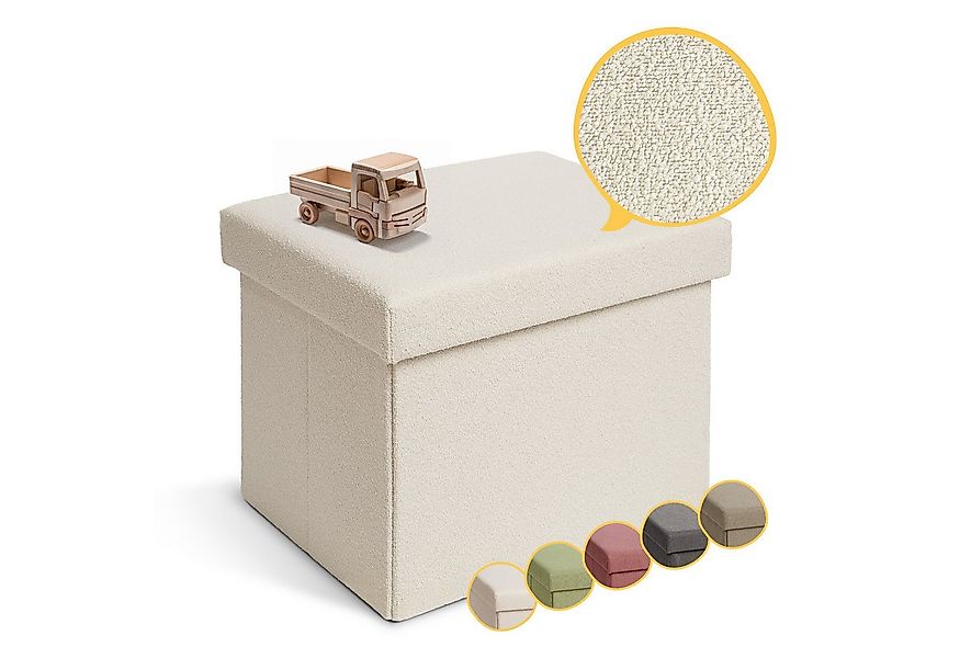 Laleni Sitztruhe Sitzbank mit Stauraum aus robustem Boucle-Stoff, Bequemer günstig online kaufen