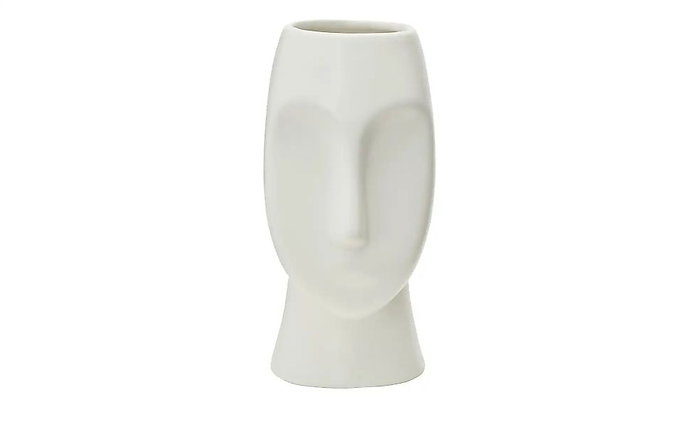 HOME STORY Vase  Face ¦ weiß ¦ Porzellan ¦ Maße (cm): H: 15,8  Ø: 9.6 Acces günstig online kaufen