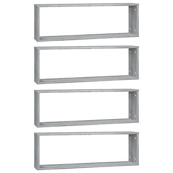 vidaXL Regal Wandregale 4 Stk. Grau günstig online kaufen