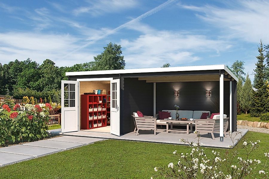 LASITA MAJA Gartenhaus "Saint Paul, Carbongrau" mit Anbau günstig online kaufen