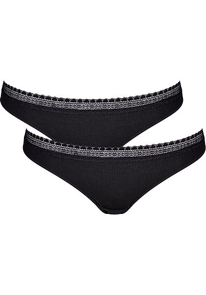 sloggi Brasilslip "GO Ribbed", (2er Pack), Feinripp, Stretch-Spitze, bequem günstig online kaufen