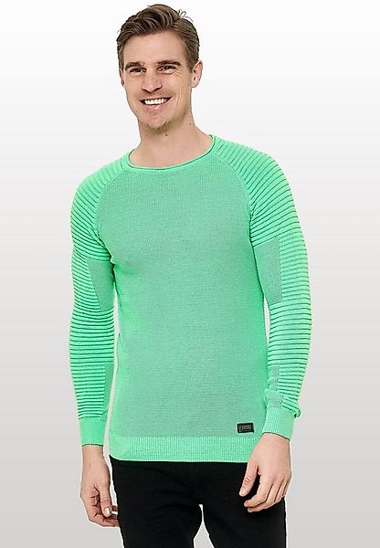 Rusty Neal Strickpullover mit modernem Rundhalsausschnitt günstig online kaufen