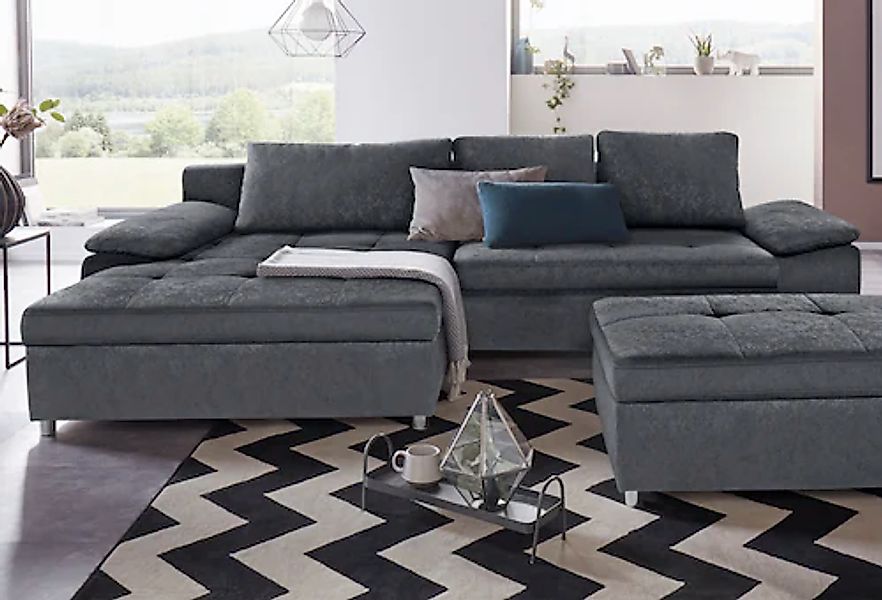 sit&more Ecksofa »Labene L-Form« wahlweise mit Bettfunktion und Bettkasten, günstig online kaufen