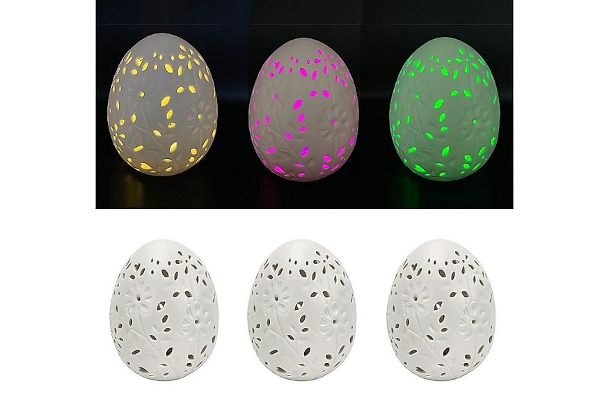 Online-Fuchs Osterei 3 LED Ostereier aus Keramik mit Timerfunktion - Deko O günstig online kaufen
