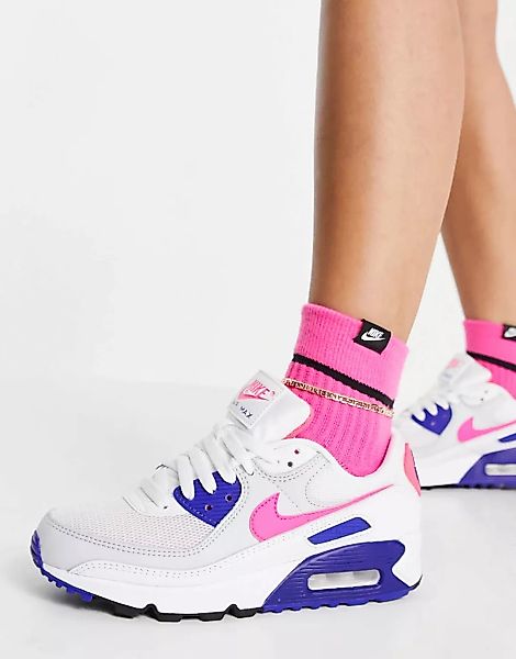 Nike – Air Max 90 – Weiße Sneaker günstig online kaufen