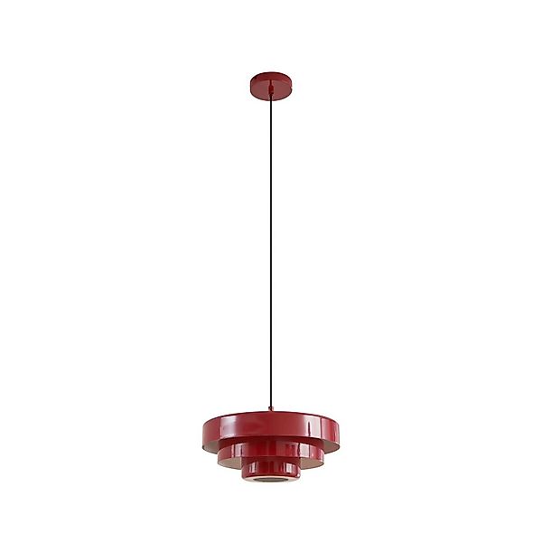 Lindby Pendelleuchte Tivra 10041932 Retro Vintage Antik in Rot aus Metall 1 günstig online kaufen
