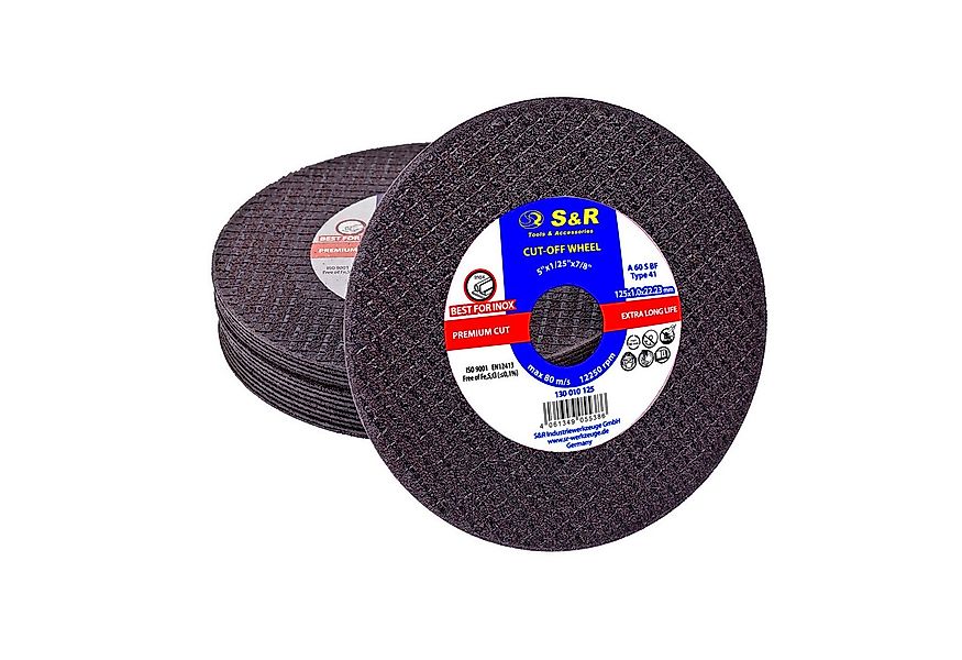 S&R Trennscheibe in Industrie-Qualität für Metall, Edelstahl/INOX, 125 x 1, günstig online kaufen