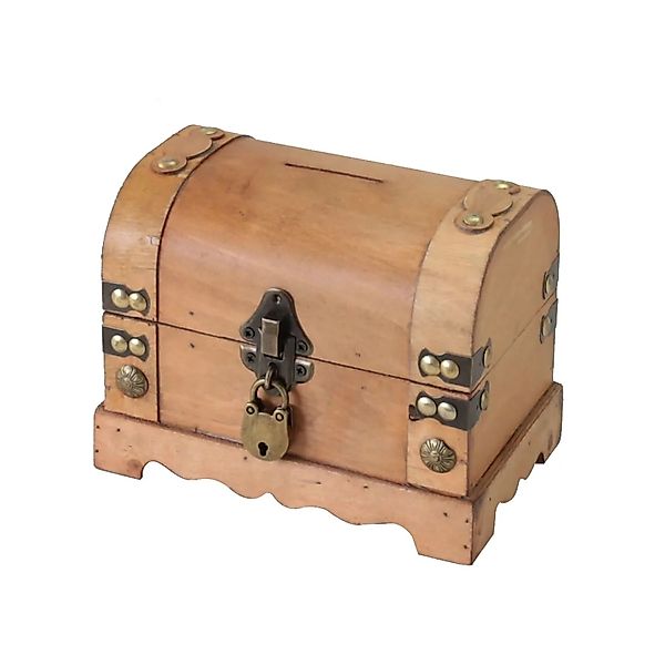 HMF 6414-50 Spardose Holzkiste Schloss 18 x 12 x 14 cm Klein Namibia günstig online kaufen