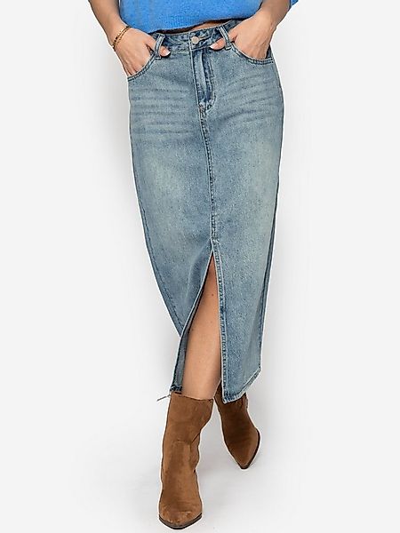 SASSYCLASSY A-Linien-Rock Midi Jeans Rock mit Schlitz für Damen Sommerliche günstig online kaufen