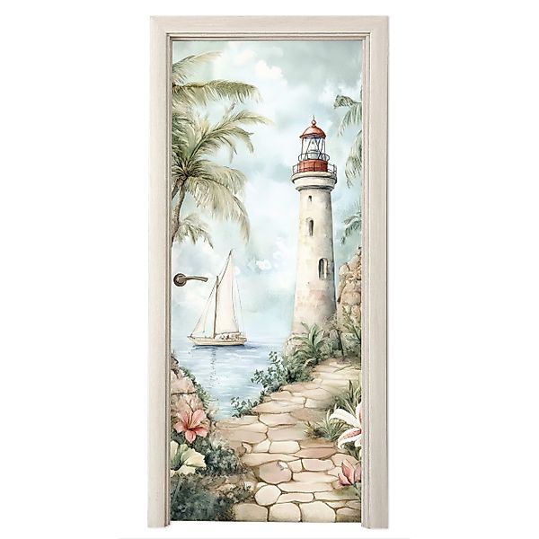 MuchoWow Türtapete Leuchtturm - Natur - günstig online kaufen