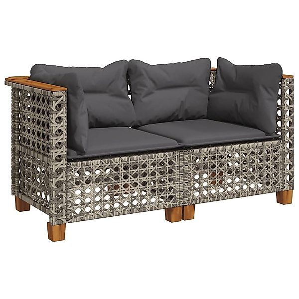 vidaXL Loungesofa Garten-Ecksofas mit Kissen 2 günstig online kaufen