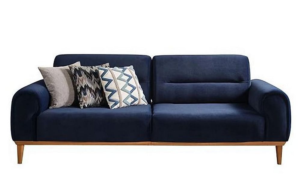JVmoebel 3-Sitzer Sofa 3-Sitzer Wohnzimmer Blau Couchgarnitur Designer Möbe günstig online kaufen