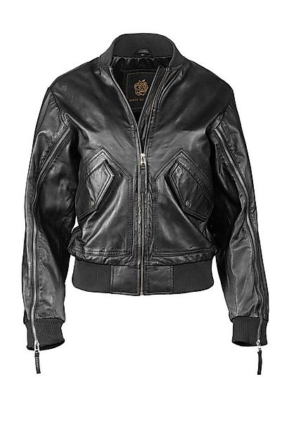 Apple of Eden Lederjacke AOE-143 (1-St) mit Reißverschlüsse an den Ärmeln günstig online kaufen
